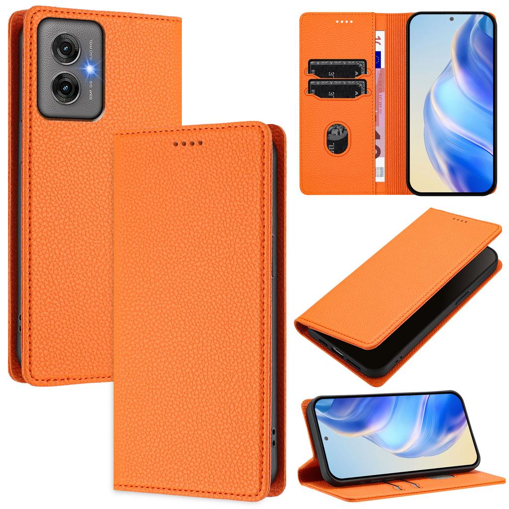 For Motorola Moto G55 5G Wallet Case RFID Blocking Litchi Texture Leather Mobile Cover