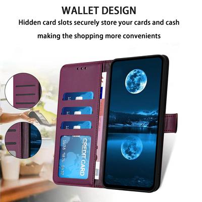 For Samsung Galaxy A55 5G Case Leather Stand Wallet Phone Cover
