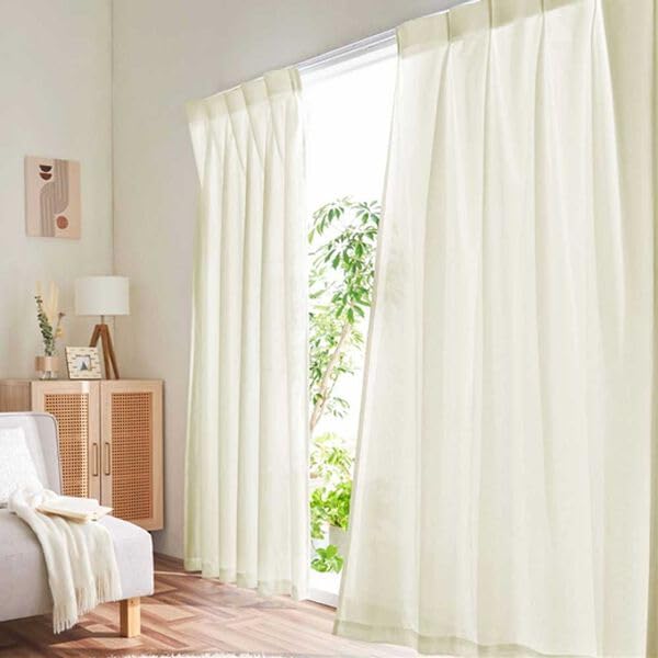 

BELLUNA Кружевной набор 200 см Тепло Свет УФ 100 см Широкий x 2 Регулируемые Цветные Однотонные Энергоблоки Виды Внутри Комнаты День или Ночь Шторы, 2, Широкий, бежевый