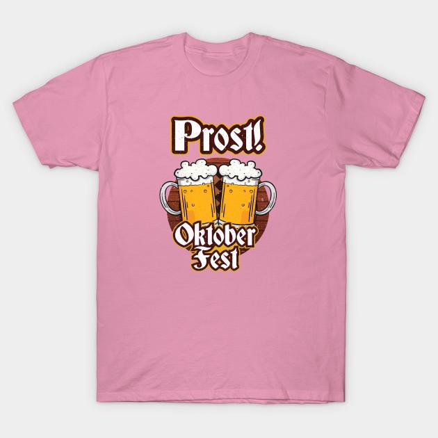 

Женская футболка Prost Футболка Октоберфест Подарок на пивной фестиваль Футболка Принт Харадзюку Кавайная футболка Летняя с коротким рукавом Женская футболка Топ S розовый