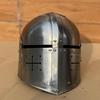 Crusader Knight Armor Helmet with Stand Medieval Cosplay, LARP Best Gift Halloween
