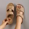 New Slippers in , Women's Spring and Summer Wedge Heel Set Foot Mid-heel Casual Fish Mouth Sandals, Beach Casual Sandals