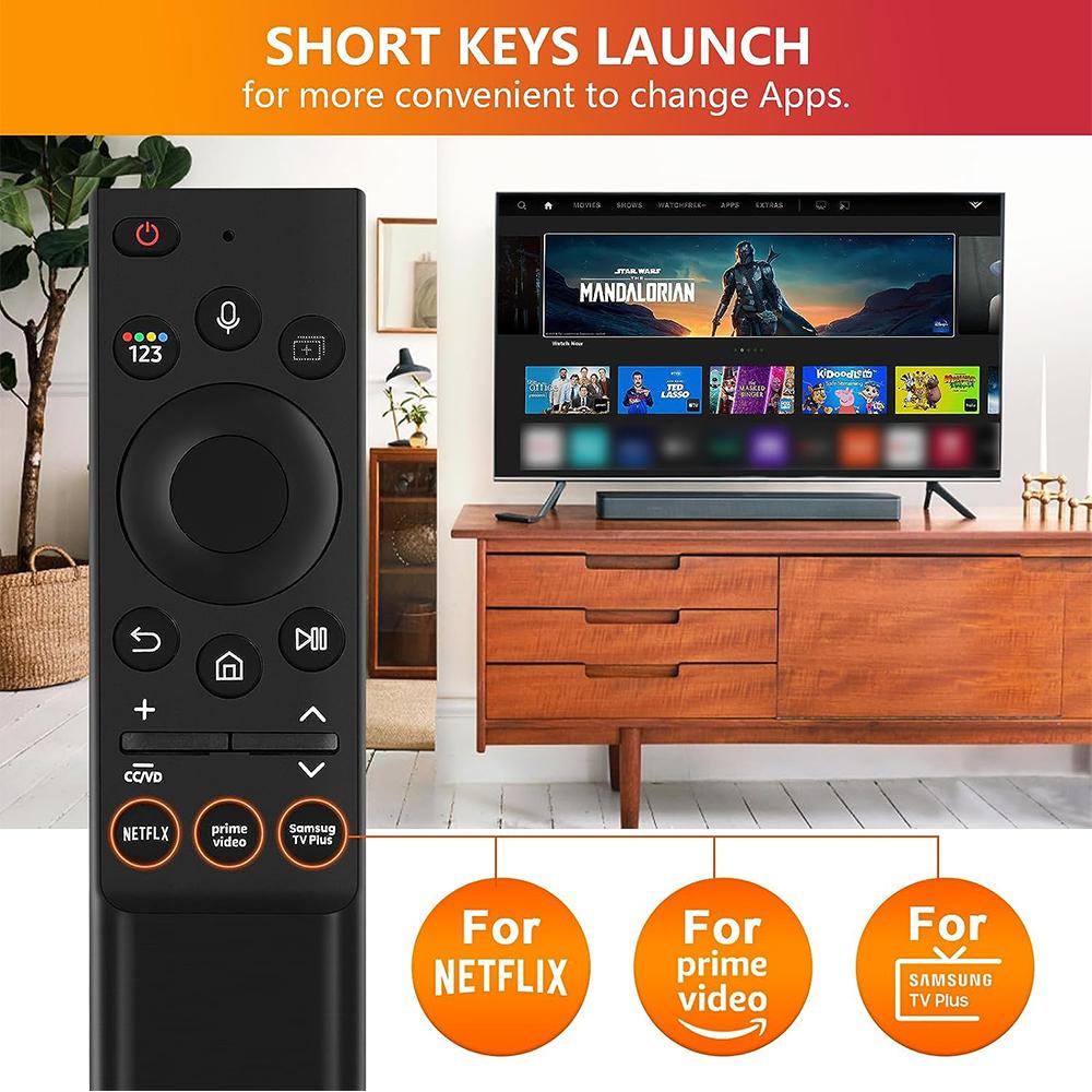 1x Voice Remote Control Replacement For Samsung QLED Series Smart TV BN59-01357A