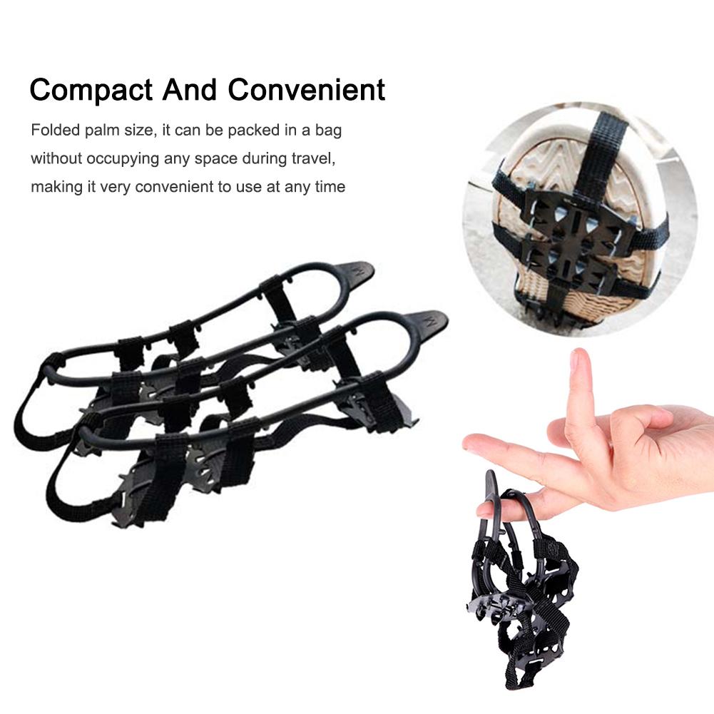 24 Tänder Ispigg Vinter Anti-halk Isgrepp Snö Gång Isklo Skoöverdrag Klätterkedja Stegjärn Utomhus Tillbehör