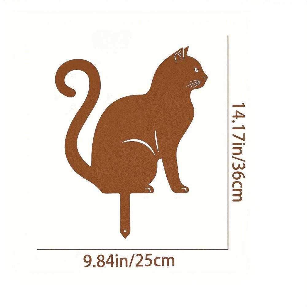 

Cat Silhouette Garden Stakes Animal Decor Yard Lawn Outdoor Statue