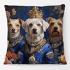 Renaissance Katze Malerei Cavalier King Charles Spaniel Malteser Hund Druck Kissenbezug Kissenhülle