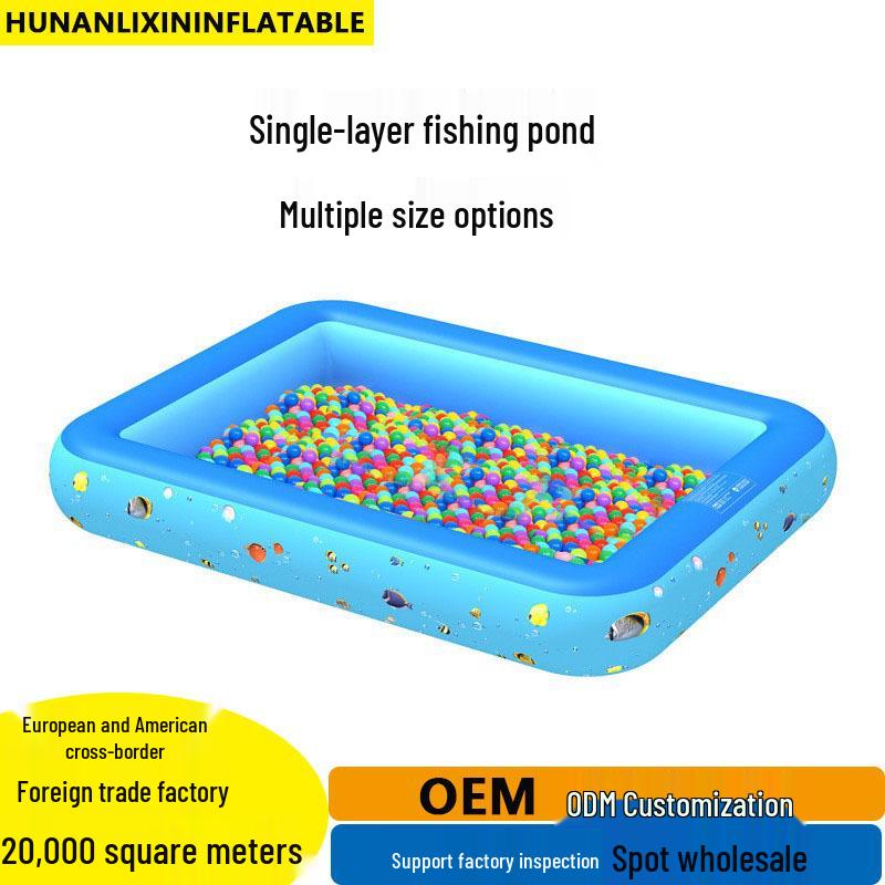 Kids Inflatable Dual-Use Fishing & Swimming Pool 150*100*25cm