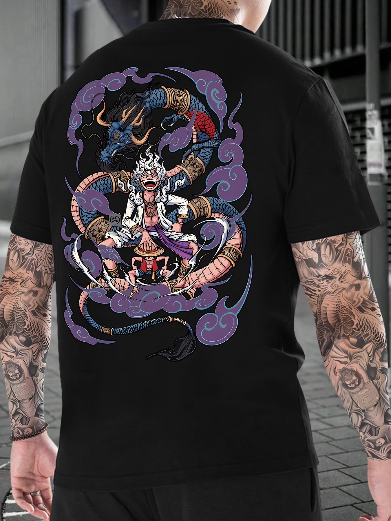 

ONE PIECE Luffy Printed Summer T-shirt Men Women Leisure Sports Fitness Loose Comfortable Pure Cotton Oversized Short-sleeved 4XL