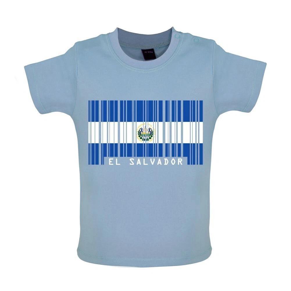 

El Salvador Barcode Flag - Kids T-Shirt Tees Top - Country Flags San Republic 110