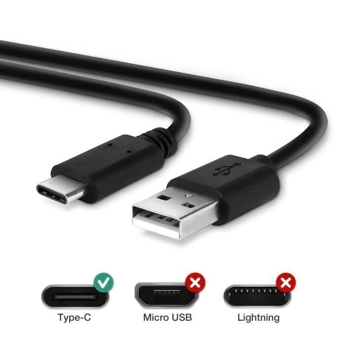 Câble USB-C + Chargeur Secteur - E.F.CONNECTION - 1 mètre - Compatible Xiaomi 14, 13, 12, 11, Redmi Note 11-11S