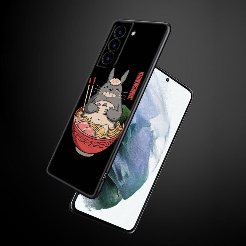 

Чехол для телефона Studio Ghibli Тоторо для Samsung Galaxy S22 Pro S21 S20 Ultra FE S10 Lite 5G S10E S9 S8 Plus, мягкий черный чехол из ТПУ Samsung S21 FE