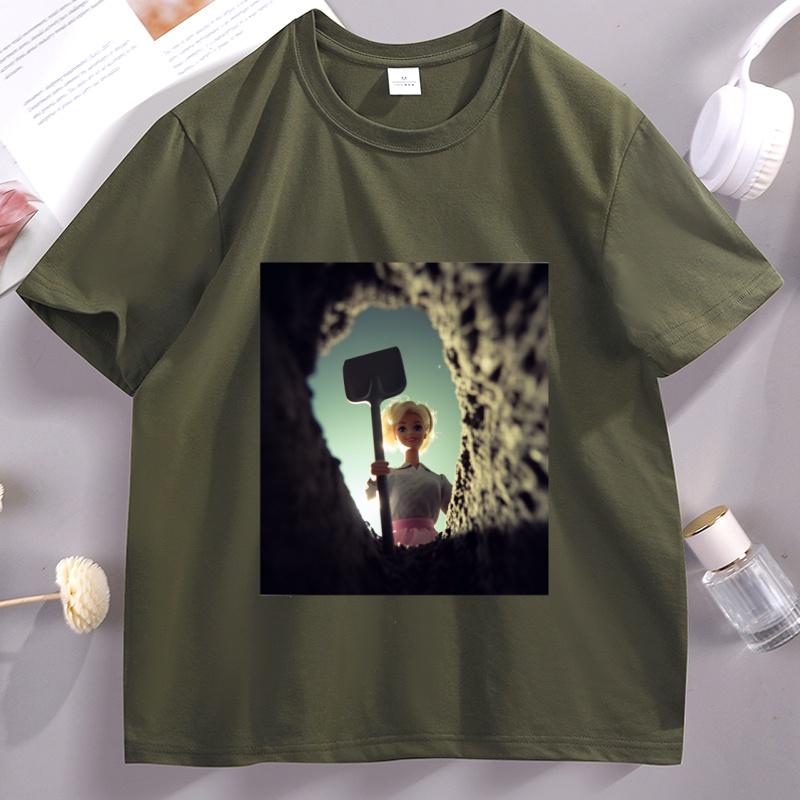 Funny Distressed Doll Face Meme Women T-Shirt Cotton Short Sleeve Round Neck Tshirt Casual Soft Round Neck T-shirt Unisexs Clothing