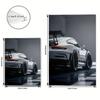 Modern Sports Car Racing Canvas with Pine Wood Frame