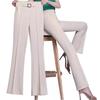 2024 Spring/Summer Women's High-Waisted Slimming Micro-Flare Pants - Anti-Wrinkle, Retro Drape Style
