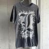 [USED] 00s DEATH NOTE Bleached S/S T-shirt Fade