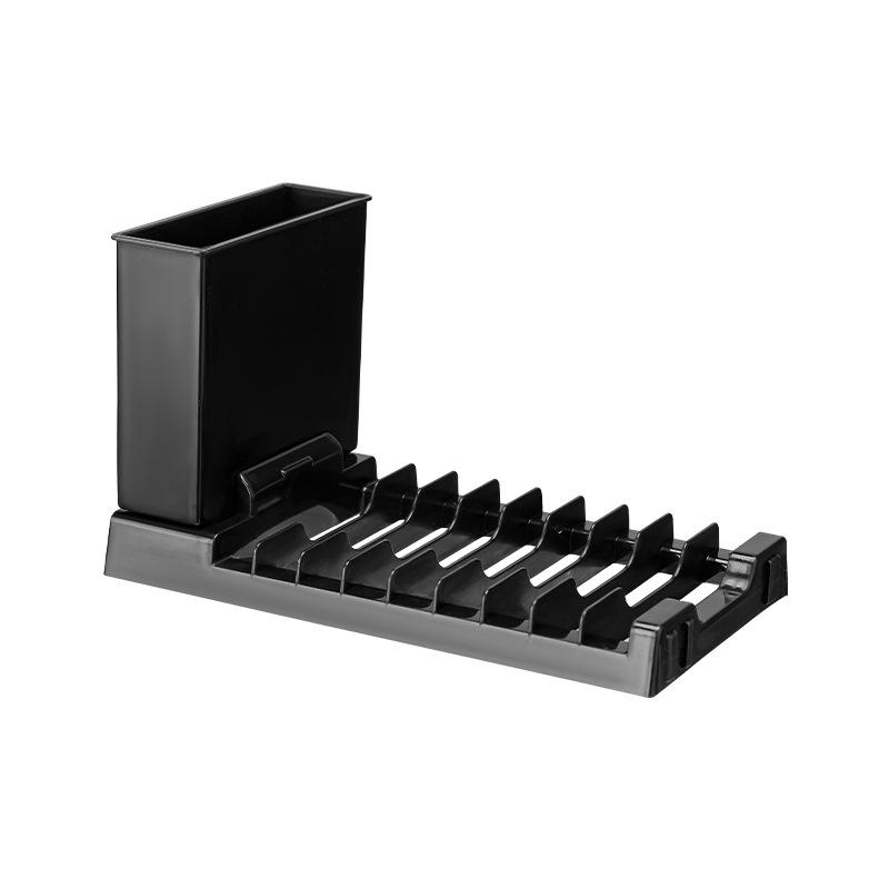 Japanese-style Foldable Bowl and Plate with Chopstick Holder and Drain Rack Storage Shelf