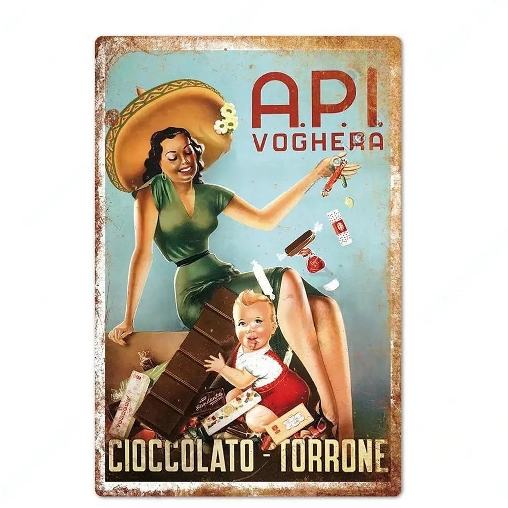 Metal Tin Signs Plaque Chocolate Fortin Wall Decoration Vintage Iron Painting Art Posters for Man Cave Home Cafe Garden Club Bar