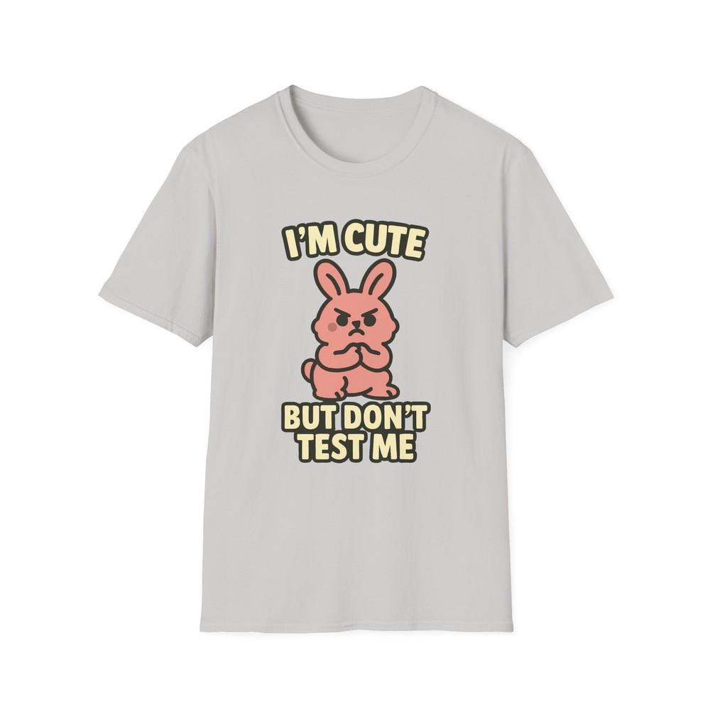

Unisex Softstyle T-Shirt Cute Yet Fierce Rabbit Bold Comic Humor Graphic M
