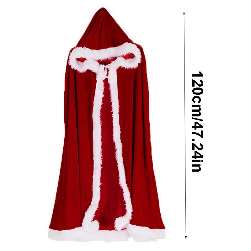 Christmas Adult Xmas Ladies Mrs Santa Claus Fancy Dress Costume Cloak Cape