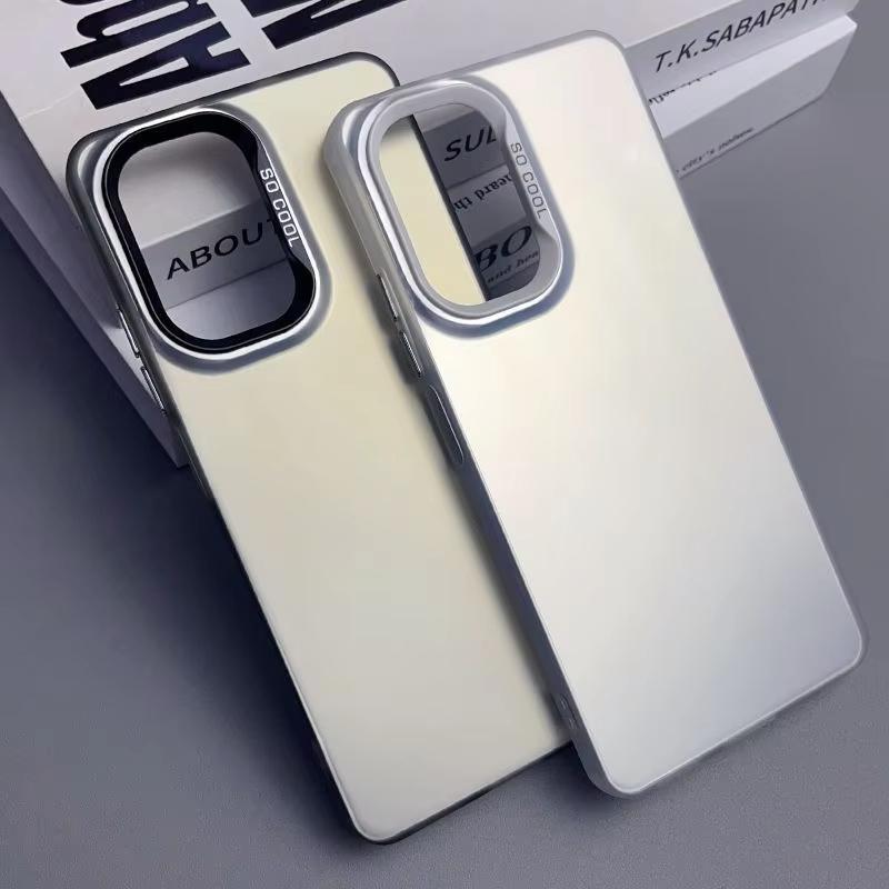 Matte Gradient Phone Case with Color-Block Lens Frame for Infinix HOT 60 5G 60i Pro Pro+ 50 4G 50i 40 40i 30i NFC 30 Play 20s 20 PLAY 12i 12