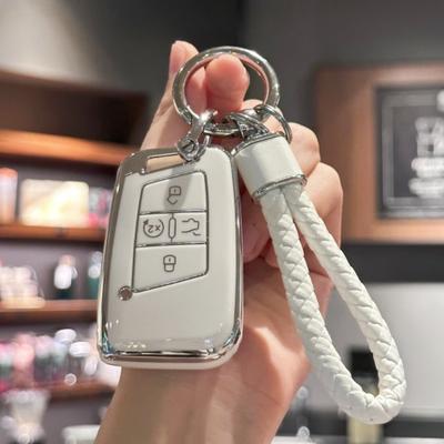 Etui na kluczyk TPU z smyczą do kluczy do Volkswagen VW Jetta Tiguan Atlas Arteon Taos Akcesoria samochodowe