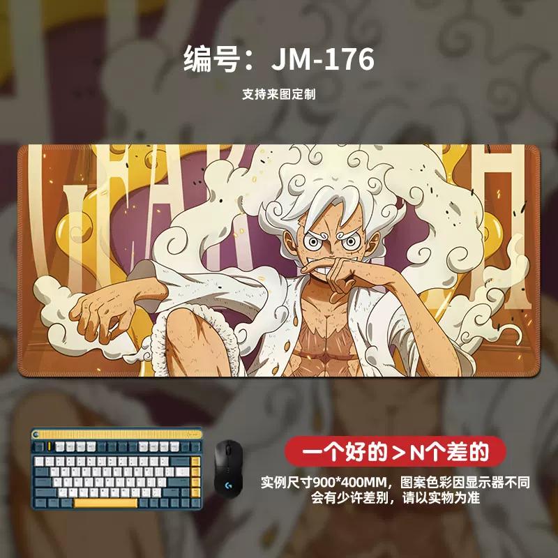 Tapis de Souris Haute Définition ONE PIECE Surdimensionné Animation Luffy Garçons Tapis de Table Gaming Pad Ordinateur Bureau Imperméable Antidérapant Cuir Tapis de Souris