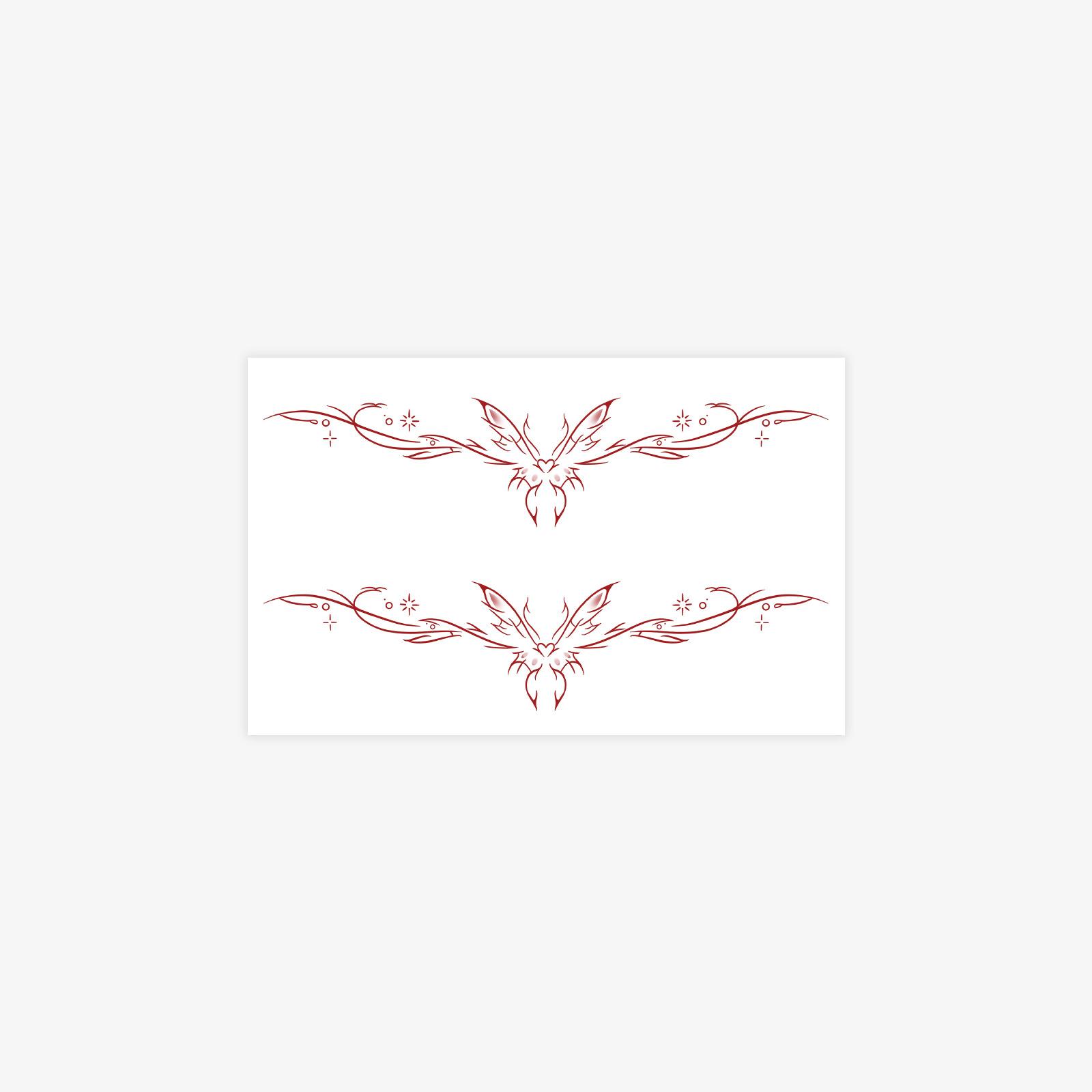 

Belly Tattoo Sticker Pink Butterfly Wing Tattoo Sticker Waterproof Washable Sexy Female Back Waist Tattoo Sticker 19*12