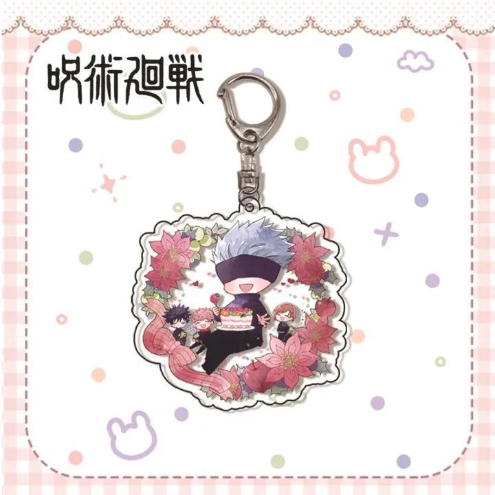 Jujutsu Kaisen Gojo Satoru Itadori Acrylic Keychain 55mm Anime Cosplay Accessory