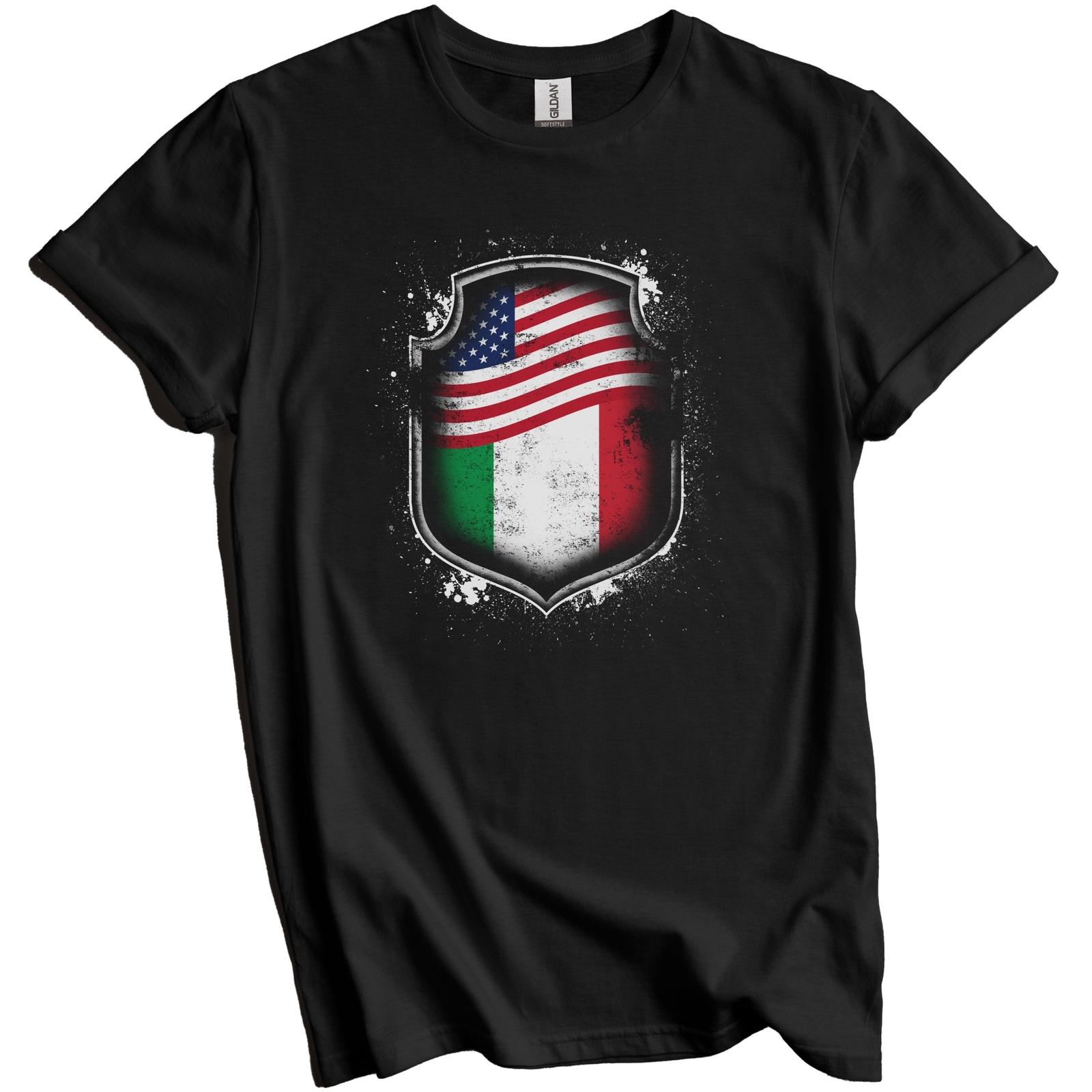 Italian American Shirt Flags Of Italy and America T-Shirt XL