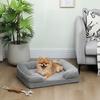 Dog Sofa Bed, Washable Pet Bed with Removable Cover and Non-Slip Bottom for Cats and Small Dogs, Grey