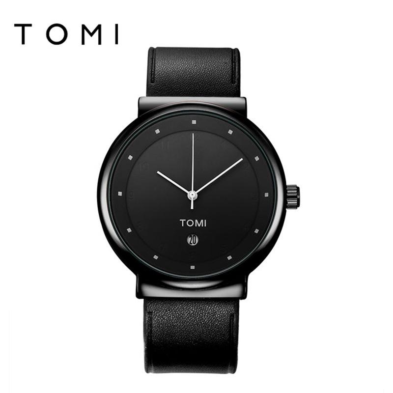 

[] Tomi Temi Watch Simple Calendar Belt Watch Fashion Men S Watch Women S Watch