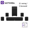 Ultimea 7.1Ch Soundbar with Subwoofer, Sound Bar with Virtual Surround Sound System for Tv with 4 Surround Speakers