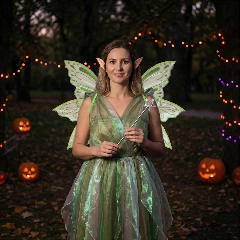 2026 Sparkling Large Fairy Wings Organza Adult Women Butterfly Fairy Wings Angel Wings Party Favor Gift