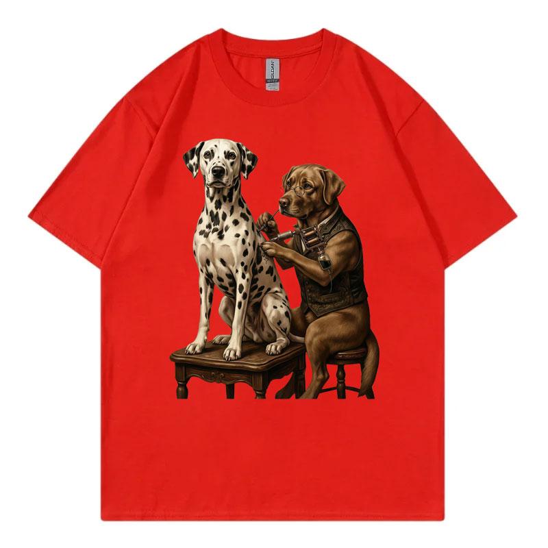Tattoo Artist Funny Dog Meme Graphic T Shirts Unisex Unisex Fashion Vintage Short Sleeve Tshirts Summer Casual Loose Cotton Tshirt