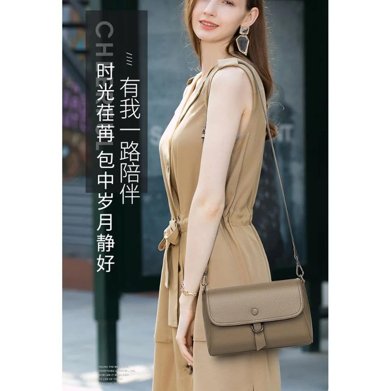 2026 Casual genuine leather crossbody bag new trendy and fashi women'sversatile shoulder bag large capacity handag as gift