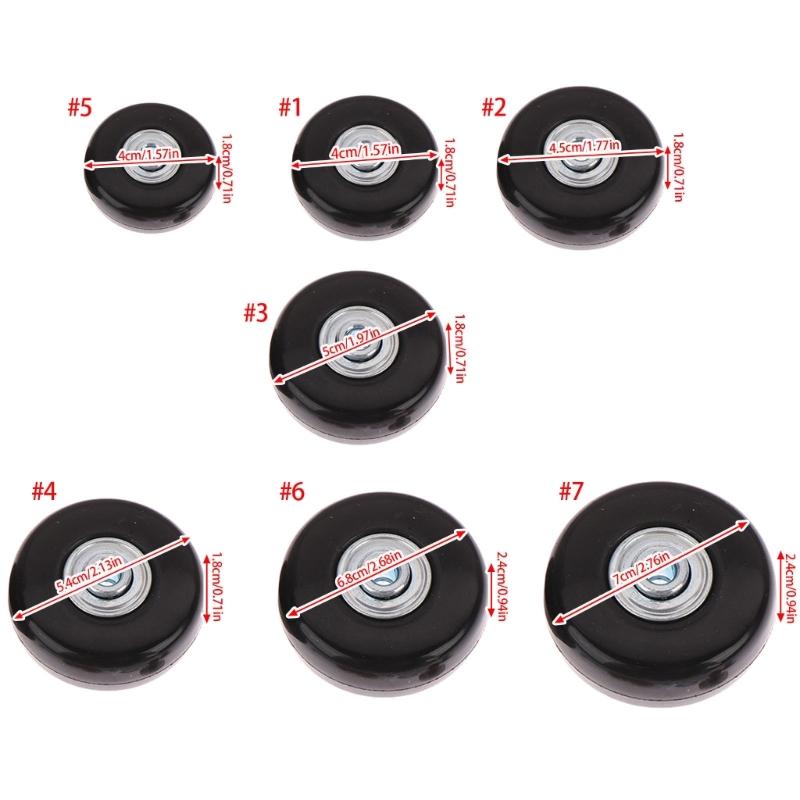 Luggage Spare Wheels Smooth Operation Quick Setups Reliable Suitcases Wheel Part Set Perfect for Various Suitcases Brand