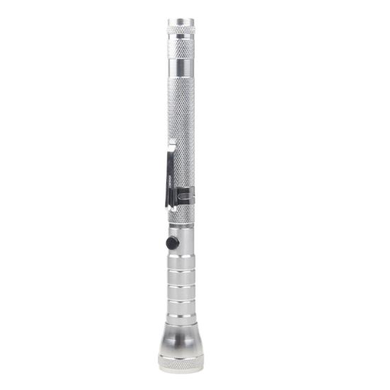COB Flashlight with Telescoping Magnetic Pickup Tool Outdoor Camping Hiking Car