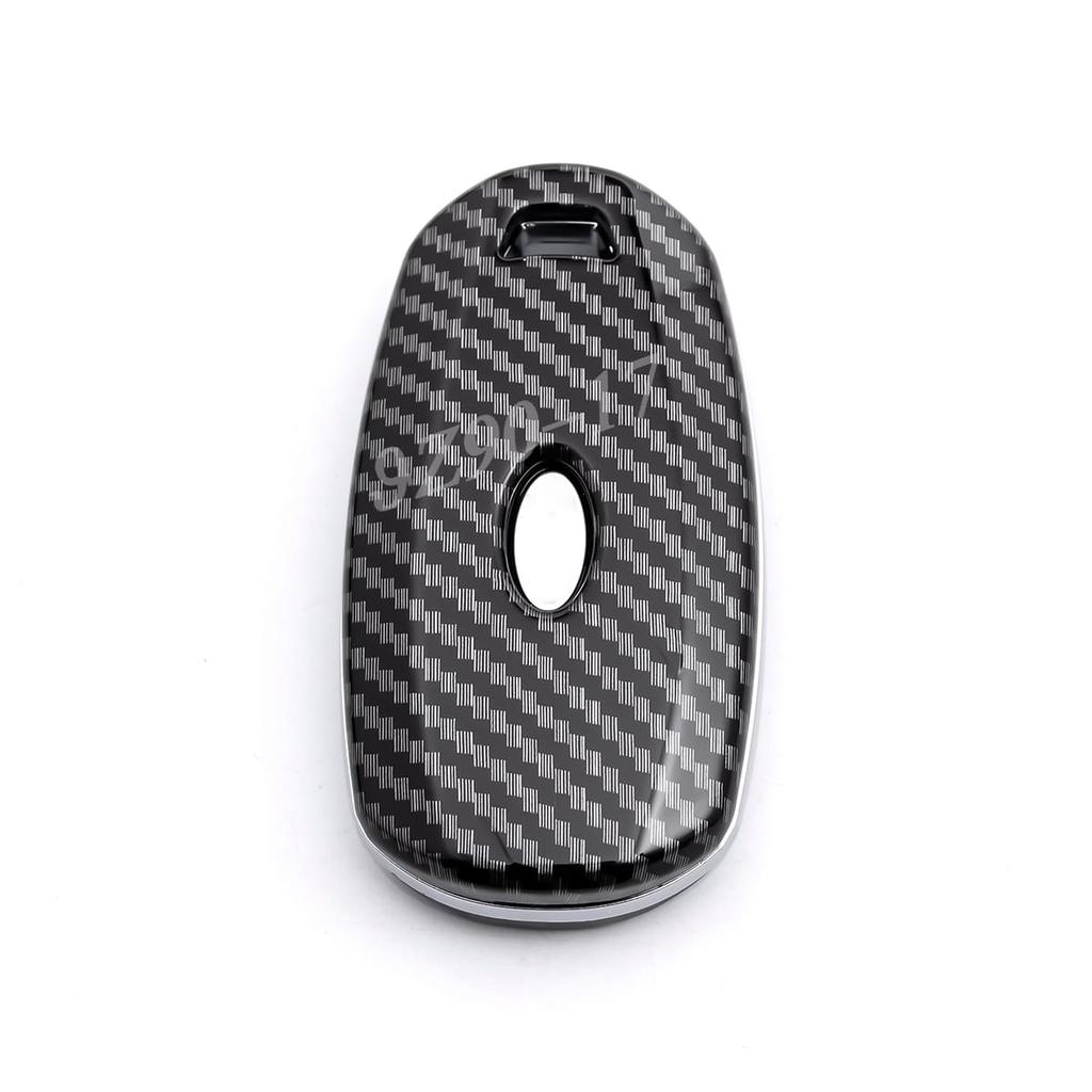 Abs Carbon Fiber Car Smart Key Cover Case Keychain For Hyundai Elantra I30 Venue Palisade Accent Santa Fe Veloster Kona