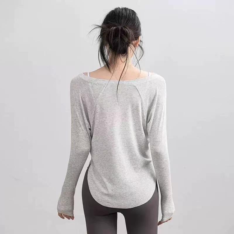 Women s Autumn Winter Breathable Long Sleeve Yoga Fitness Cover-up T-shirt SM 1500₽