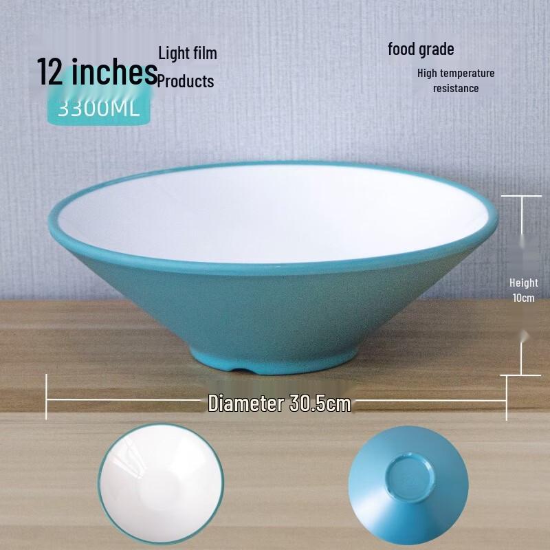 Two-Tone Melamine Conical Noodle Bowl