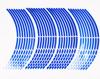 HIROMARUjp Reflective Rim Sticker 17 18" 8mm 2 Bikes 4 Wheels Cut Blue