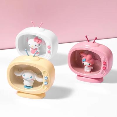 Figura de Anime Kawaii Sanrio Cinnamoroll Luminária de Noite My Melody Hello Kitty Modelo de Mesa para TV Decorar Luz Ambiente Presente para Meninas