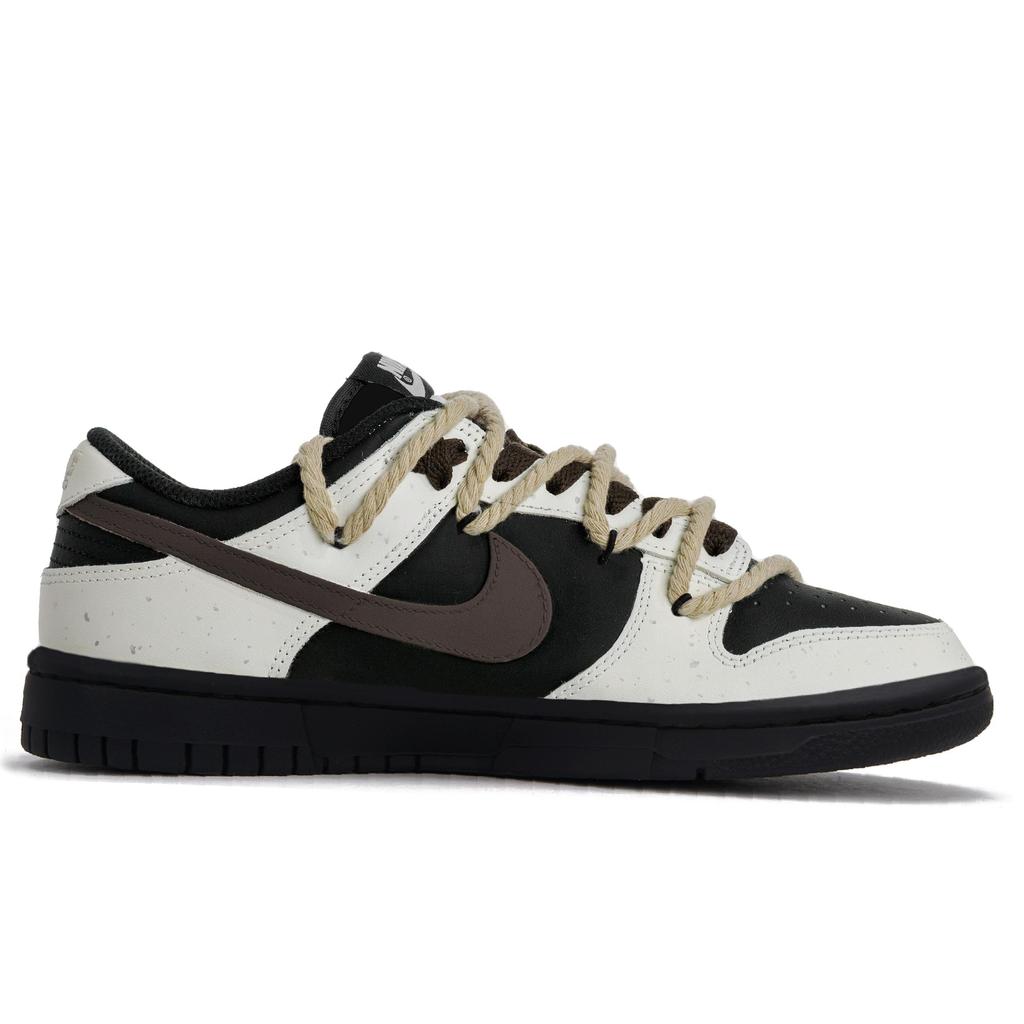 Nike Dunk Mocha Panda 2.0 Low top Skateboard Shoes Unisex Black White Brown IO7606-010(Team62-2.0)