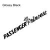 Passenger Princess Slogan Car Windshield Window Sticker Vinyl Decal Self-adhesive Auto Door Side Decoration Sticker Accessories
