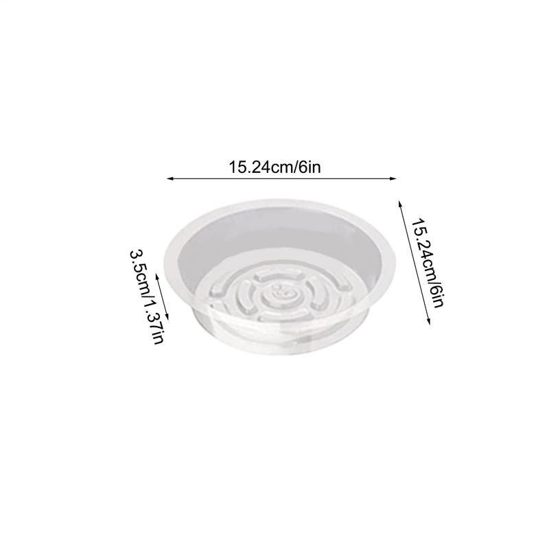 Flower Pot Tray Transparent Flower Pot Trays 5X Indoor and Outdoor Plant Saucer Pot Trays Plants Transparent Plant Tray