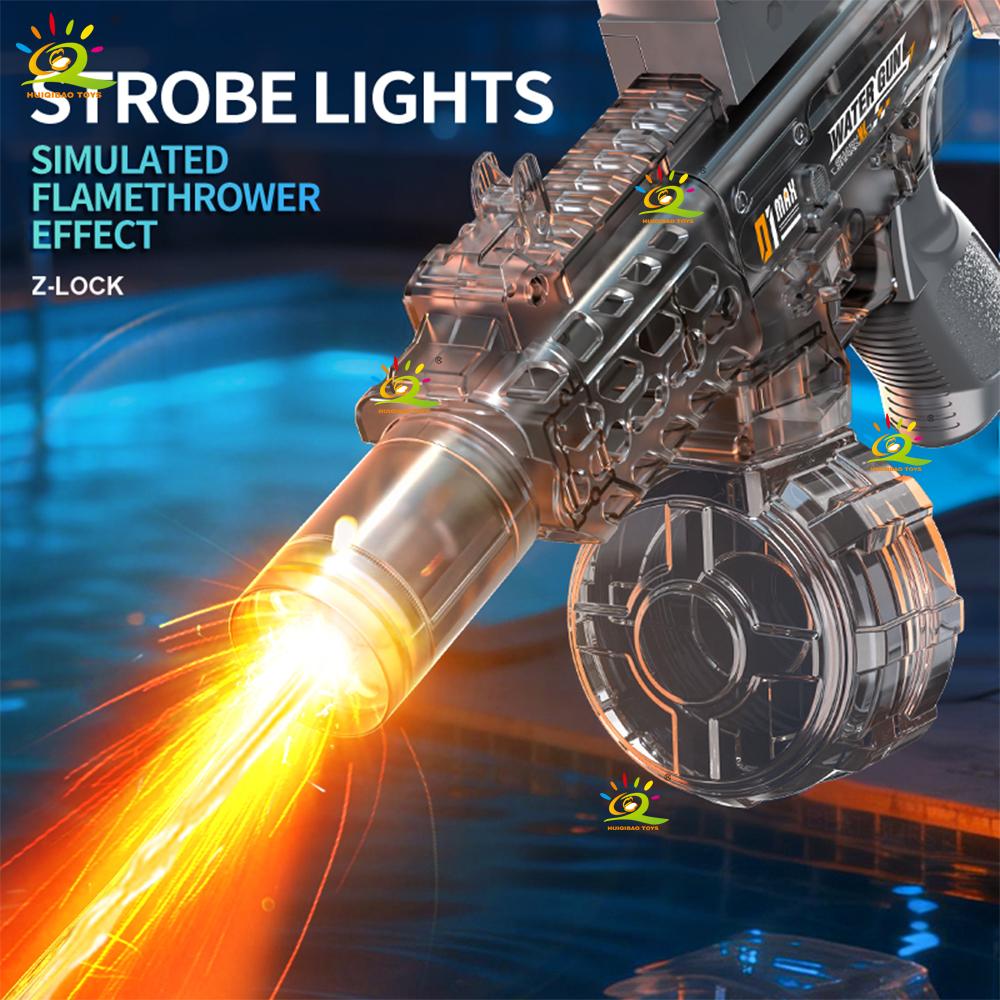 HUIQIBAO Electric water gun, fully automatic assault gun, large capacity design, outdoor beach swimming pool shooting game
