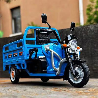 1:12 Legierungsdruckguss-Dreirad-Modellspielzeug mit Schallwand kann geöffnet werden, Soundmusik, Rückziehmotorradspielzeug, Geschenksammlung für Kinder und Jungen