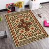 Traditional Ethnic Ornament Print Area Rug, Non-Slip Soft Floor Mat for Living Room Bedroom Home Decor Carpet