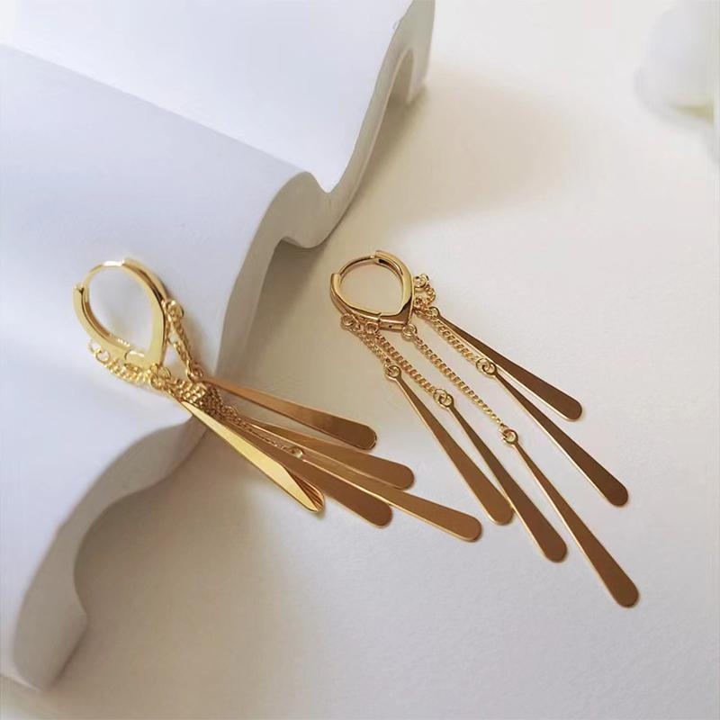 SUYU Tassel earrings women's long earrings light luxury elegant fashionable niche design sense women's light luxury earrings