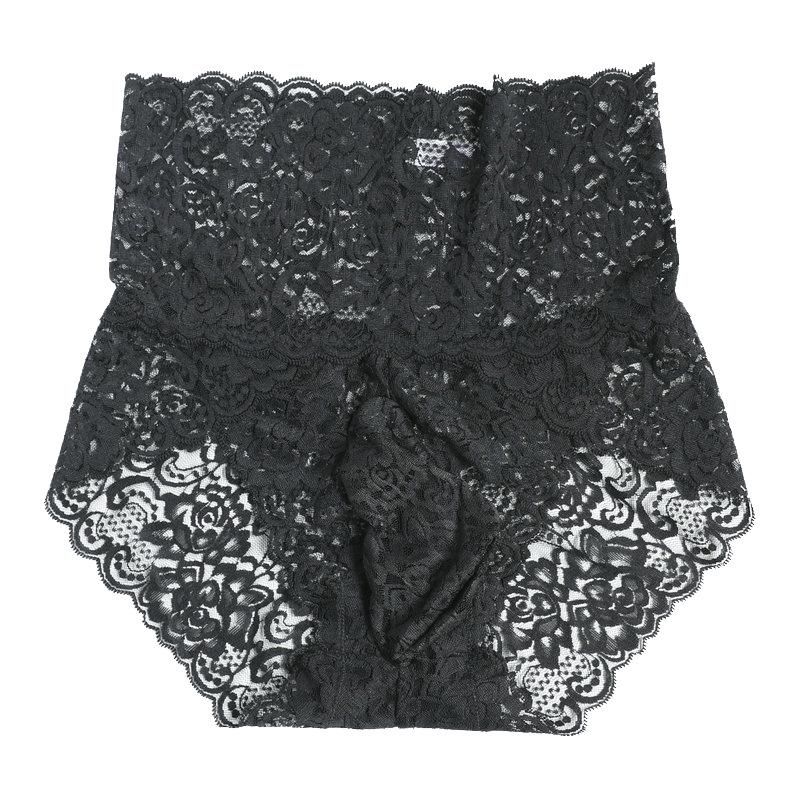 Hohe Taille Spitze Unterwäsche Herren, mit jj Set Unterwäsche, Tasche integriert ultra-dünn transparent Sex Slips